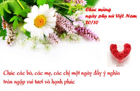 Thiệp chúc mừng ngày phụ nữ Việt Nam